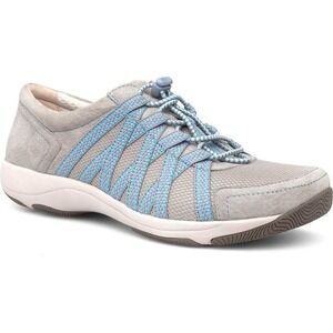 Dansko Harmony Fashion Sneaker Women Size 40  9.5-10 Taupe Blue Lace Up Comfort